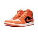 Nike Air Jordan 1 SE Mid Womens Orange  Black DM3381-600 Shoes