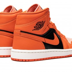 Nike Air Jordan 1 SE Mid Womens Orange  Black DM3381-600 Shoes