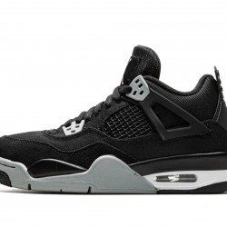 GradeSchool Nike Air Jordan 4 Black Canvas DV0553-006 Shoes