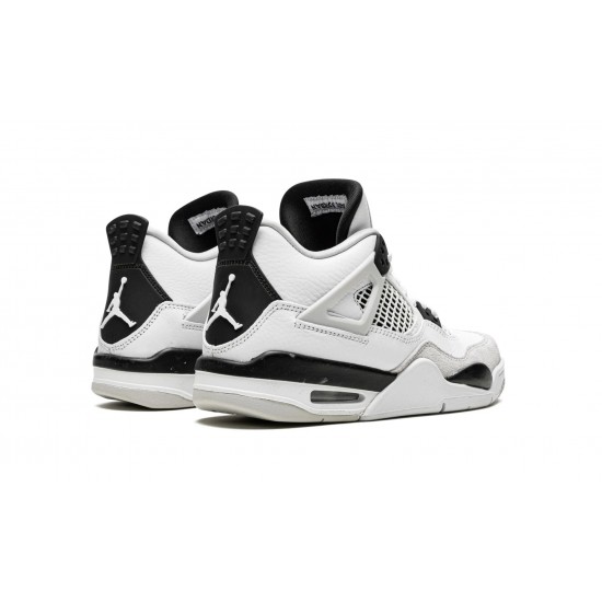 GradeSchool Nike Air Jordan 4 Military Black 408452-111 Shoes