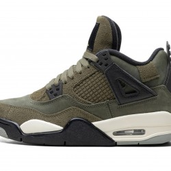 GradeSchool Nike Air Jordan 4 Olive FB9928-200 Shoes