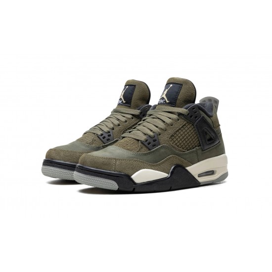 GradeSchool Nike Air Jordan 4 Olive FB9928-200 Shoes