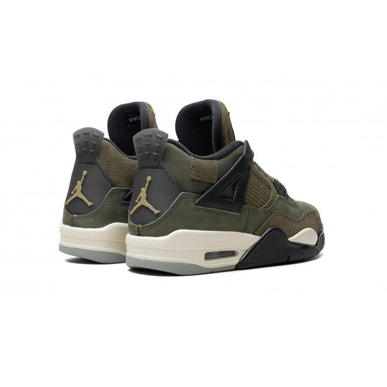 GradeSchool Nike Air Jordan 4 Olive FB9928-200 Shoes