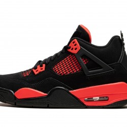 GradeSchool Nike Air Jordan 4 Retro Red Thunder 408452-016 Shoes