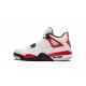 GradeSchool Nike Air Jordan 4 White Red Cement 408452-161 Shoes