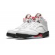 Nike Air Jordan 5 Mens Retro Fire Red Silver Tongue 2020 DA1911-102 Shoes