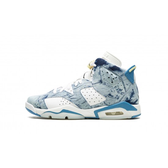 GradeSchool Nike Air Jordan 6 Retro Washed Denim DM9045-100 Shoes