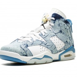 GradeSchool Nike Air Jordan 6 Retro Washed Denim DM9045-100 Shoes