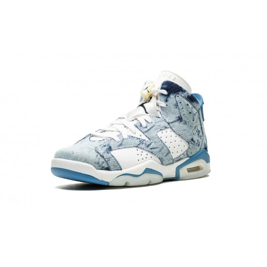 GradeSchool Nike Air Jordan 6 Retro Washed Denim DM9045-100 Shoes