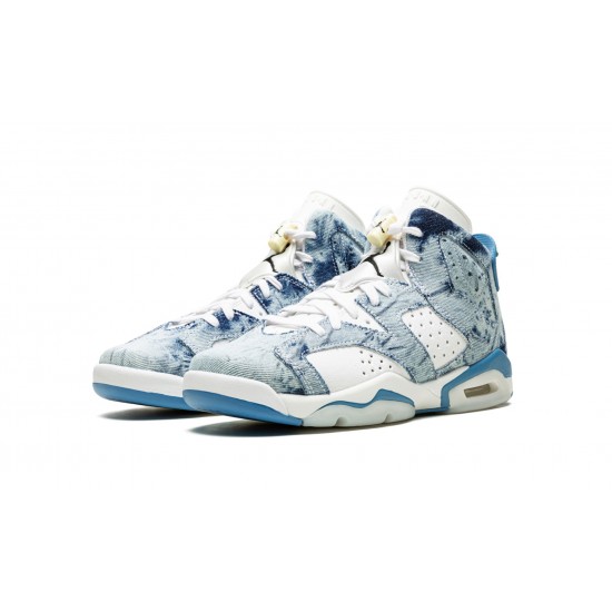 GradeSchool Nike Air Jordan 6 Retro Washed Denim DM9045-100 Shoes