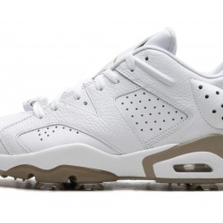 Nike Air Jordan 6 Low Mens Golf White Khaki DV1376-100 Shoes