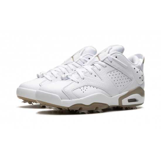 Nike Air Jordan 6 Low Mens Golf White Khaki DV1376-100 Shoes