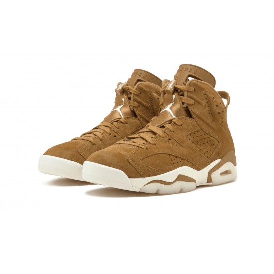 Nike Air Jordan 6 Mens Retro Golden Harvest  Wheat 384664-705 Shoes