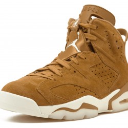 Nike Air Jordan 6 Mens Retro Golden Harvest  Wheat 384664-705 Shoes