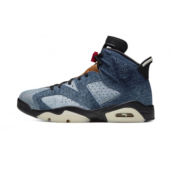 Nike Air Jordan 6 Mens Washed Denim CT5350-401 Shoes