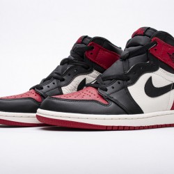 Air Jordan 1 High OG "Bred Toe" Black Red 555088-610