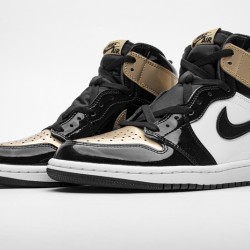 Air Jordan 1 Retro High OG "Gold Toe" Black Gold 861428-007