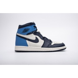 Air Jordan 1 Retro High OG "Obsidian" University Blue White 555088-140