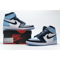 Air Jordan 1 Retro High OG "UNC" Patent Blue Black CD0461-401