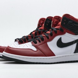 Air Jordan 1 "Satin Snakeskin" Red Black White CD0461-601