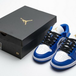 Air Jordan 1 Low "Hyper Royal" Blue White 553558-401