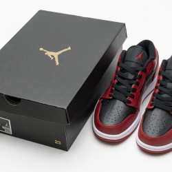 Air Jordan 1 Low "Varsity Red" Black Red 553558-606