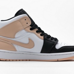 Air Jordan 1 Mid "Crimson Tint" White Black Pink 554725-133