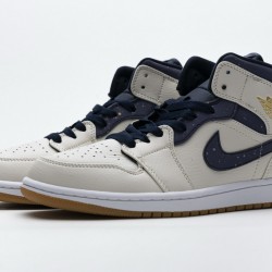 Air Jordan 1 Mid "Jeter" White Blue AH6342-104