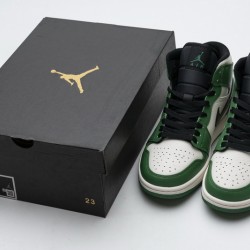 Air Jordan 1 Mid "Pine Green" White Green 852542-301