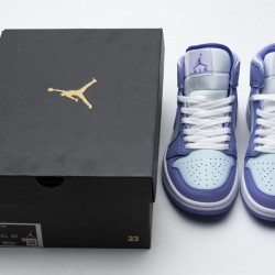 Air Jordan 1 Mid "Purple Aqua" Blue Purple Blue 554725-500