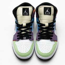 Air Jordan 1 Mid SE "Lightbulb" Multicolor Purple Blue CW1140-100