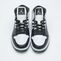 Air Jordan 1 Mid "White Shadow" Black White Grey 554724-073 36-45