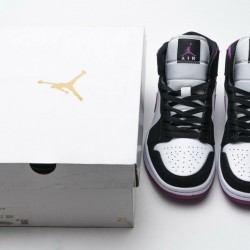 Air Jordan 1 Mid "Magenta" Black Purple BQ6472-005