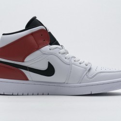 Air Jordan 1 Mid "White Black Gym Red" White Red 554724-116