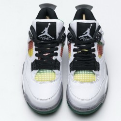 Air Jordan 4 Retro "Rasta" White Green AQ9129-100