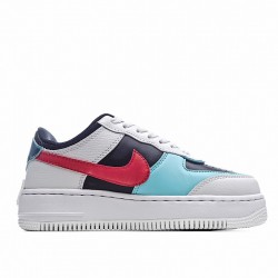 Nike Air Force 1 Shadow "White Bleached Aqua" White Black Red DA4291-100