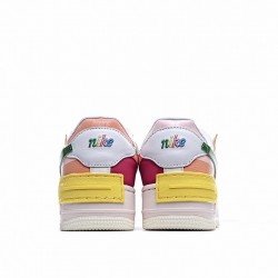 Nike Air Force 1 Shadow "Multi Color" White Blue Red CW2630-101