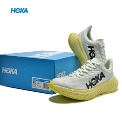 Hoka One One Carbon X2 LtYellow Green Black Women Men Running Shoes