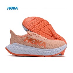 Hoka One One Carbon X3 Pink Ltblue White Women Men Running Shoes