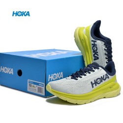 Hoka One One Mach 4 Yellow Grey Deep Blue Women Men Running Shoes